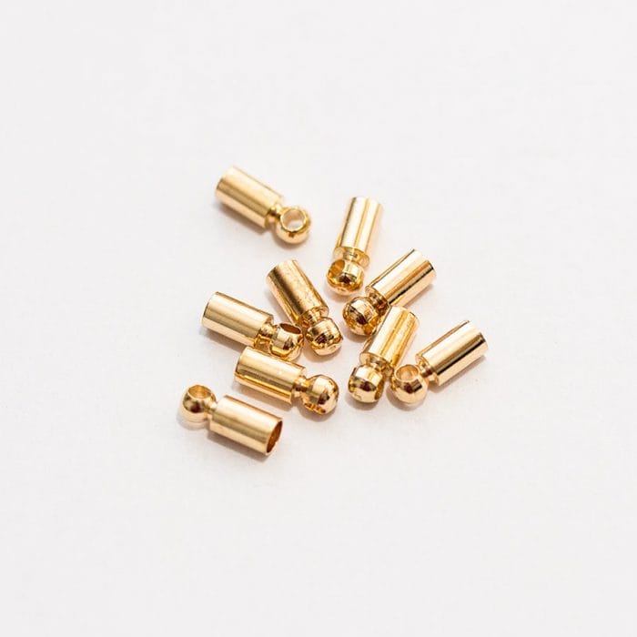 Kovová koncovka 3 x 8 mm, farba rosegold