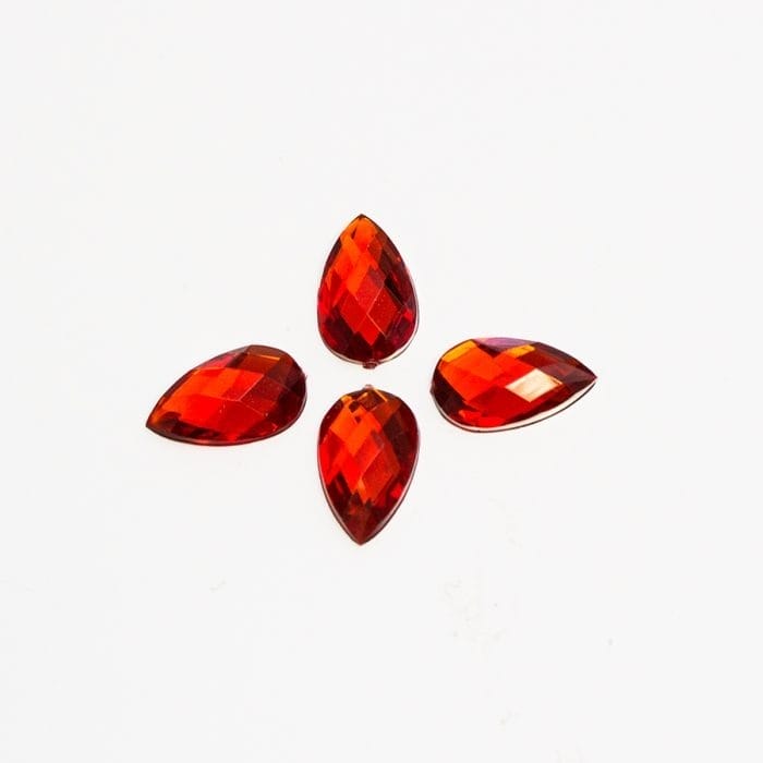 Nalepovacia ozdoba 8 x 13 mm červená