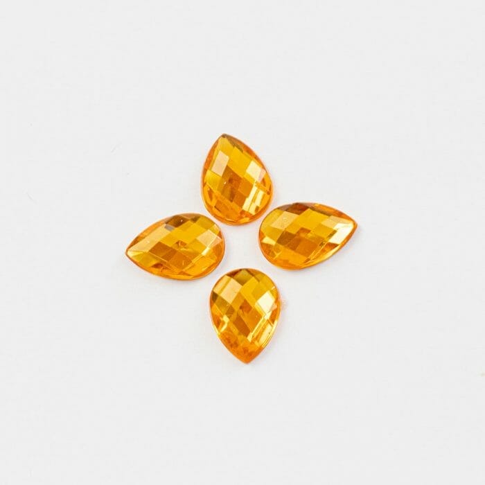Nalepovacia ozdoba brúsená 13 x 18 mm farba medová