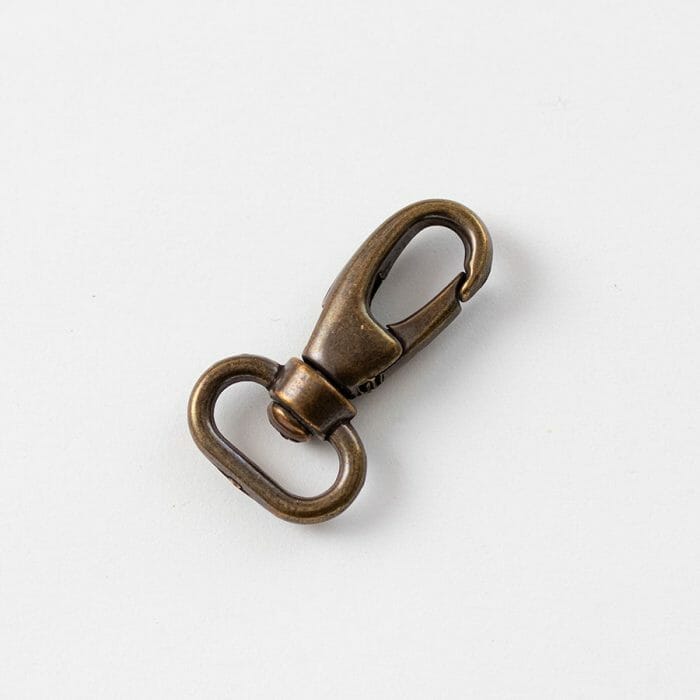 Karabínka kovová 21 x 39 mm farba bronz