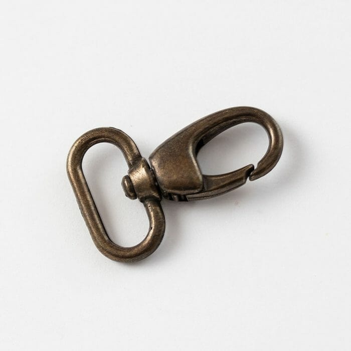 Karabínka kovová 32 x 49 mm farba bronz