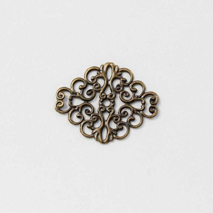 Filigrán list 30 x 37 mm farba bronz