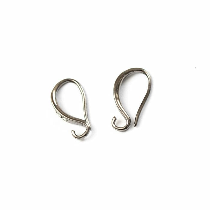 Náušnicový háčik 10 x 17 mm farba gunmetal