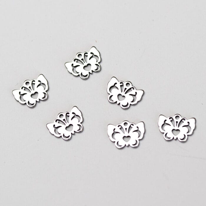 Oceľový prívesok motýlik 8 x 10 mm